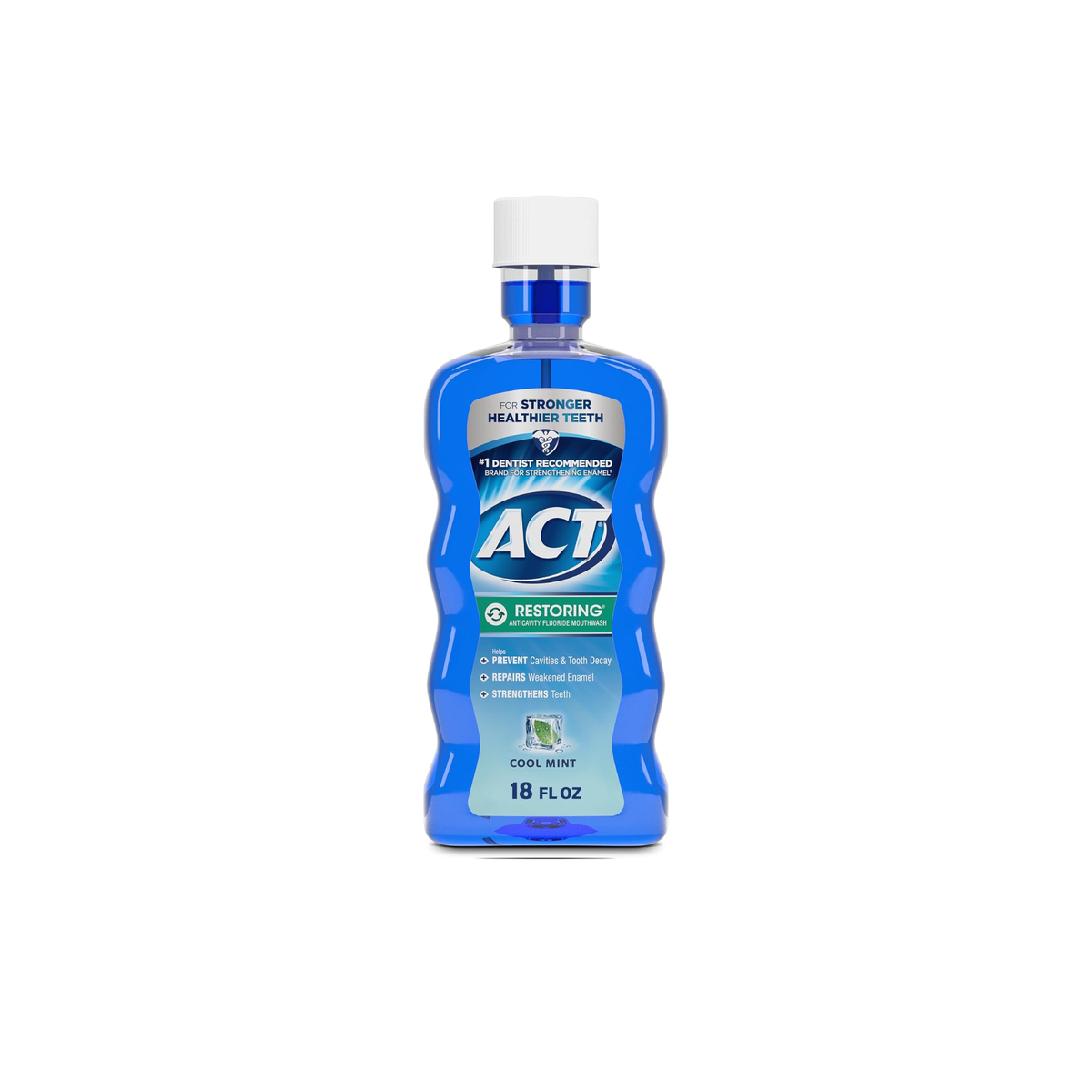ACT Restoring Mondwater met Fluoride Cool Mint 532 ml